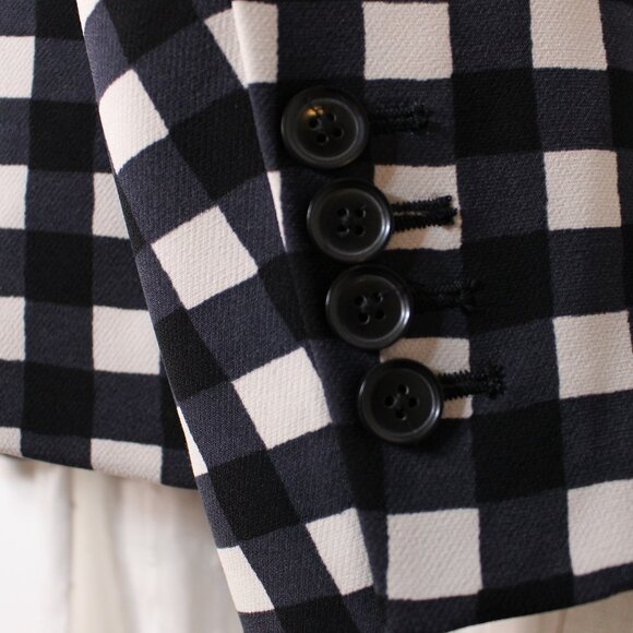 $178 NWT Banana Republic 2 Petite Black and White Gingham Blazer - Picture 8 of 12